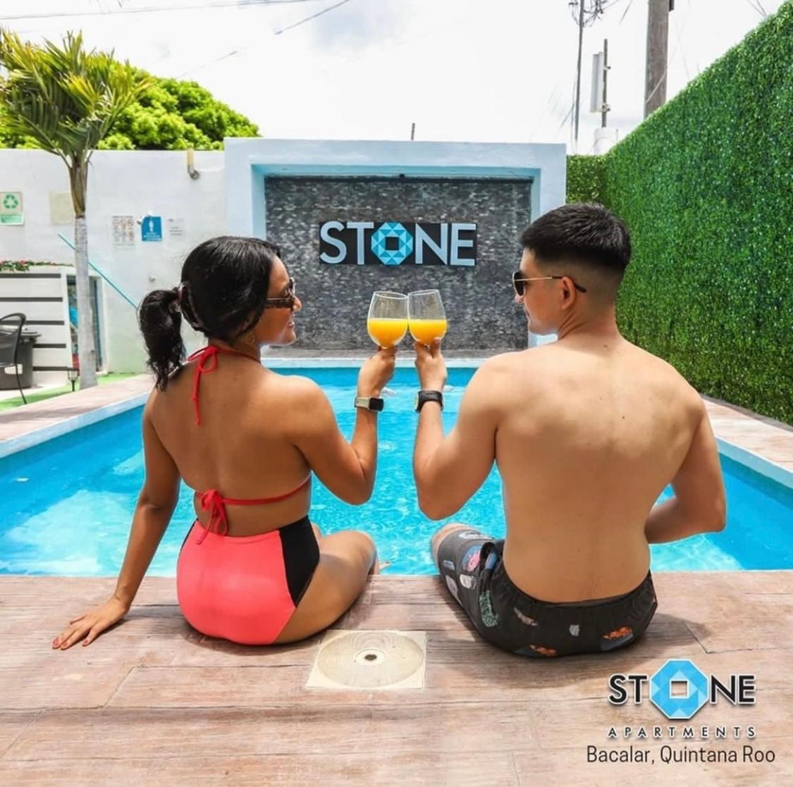 Stone Aparments Hotel Bacalar Exterior foto